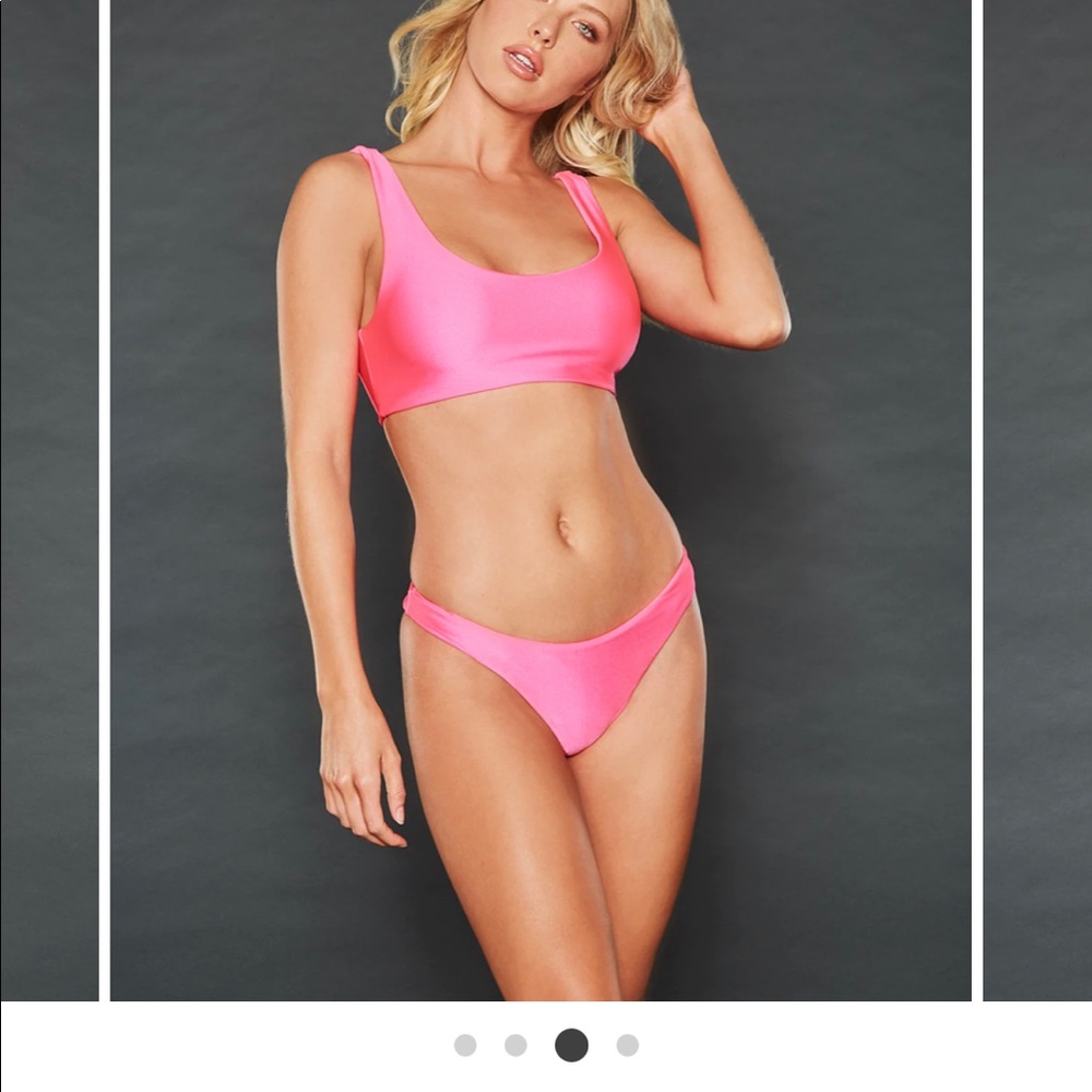 NWT Beverly Beach by Dorit Neon Pink Bikini Size- Top M Bottom S